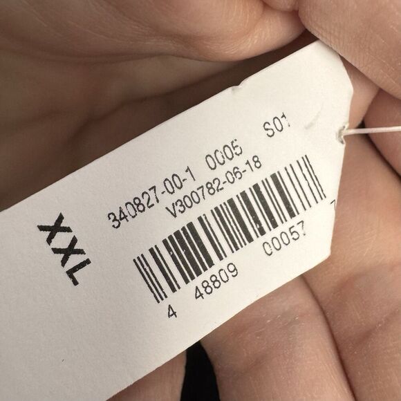 Old Navy Ruffle Long Sleeve Black Shift Dress Size XXL Classic Modest Preppy NWT - Picture 7 of 9